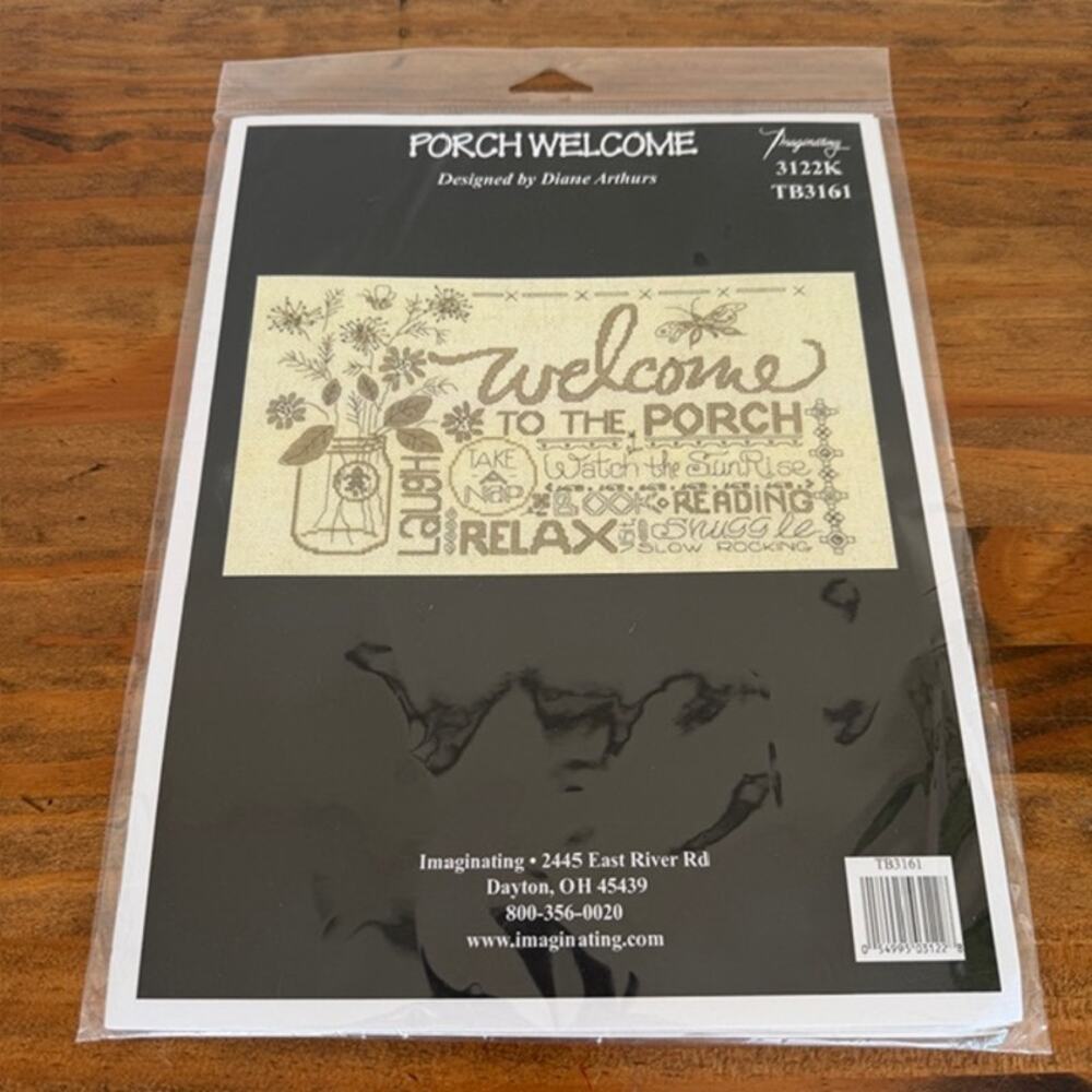 Imaginating Porch Welcome Cross Stitch Kit - New in package